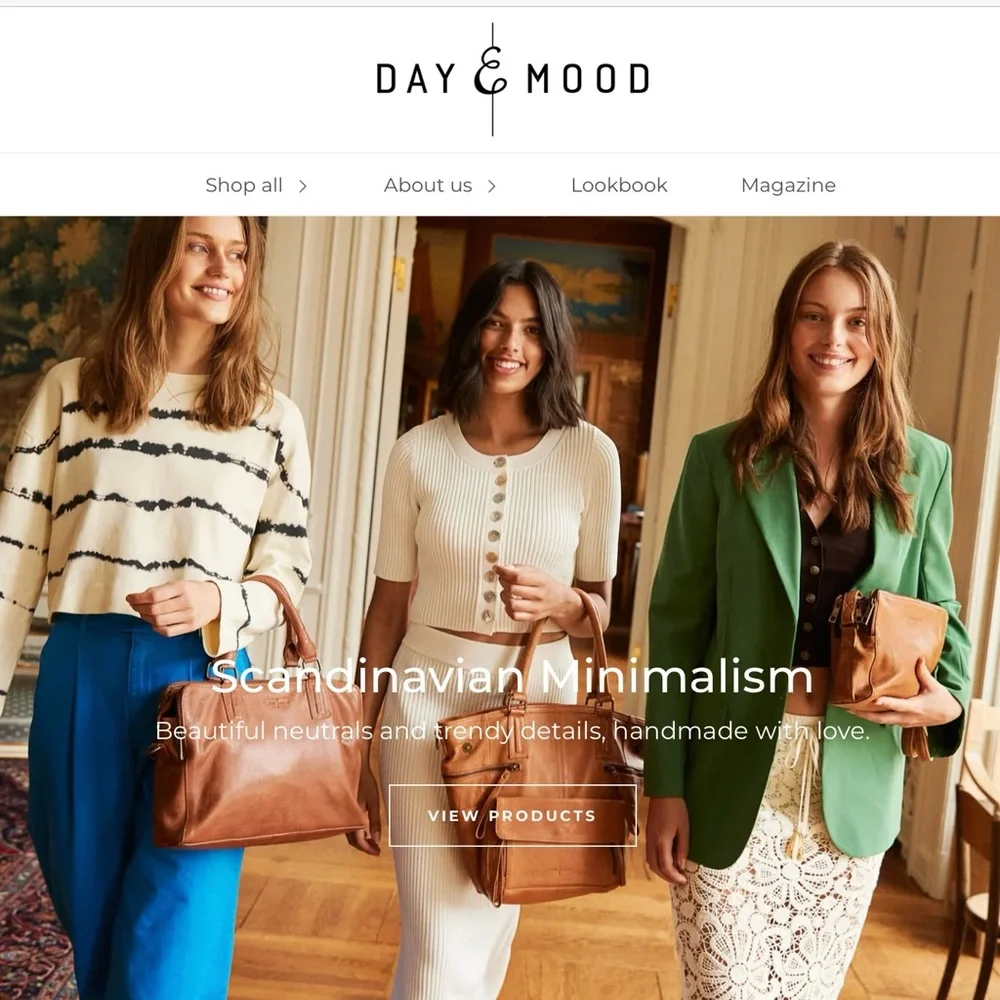 Day & Mood Bohemian Leather Studded Hobo/ Crossbody Bag